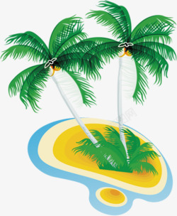 海滩椰子树背景素材