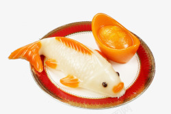 香格里拉年糕鱼形年糕高清图片