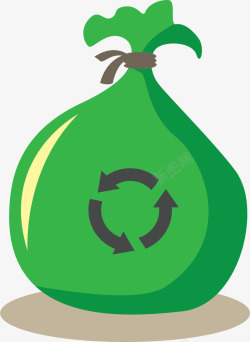 绿色闪耀回收垃圾袋素材