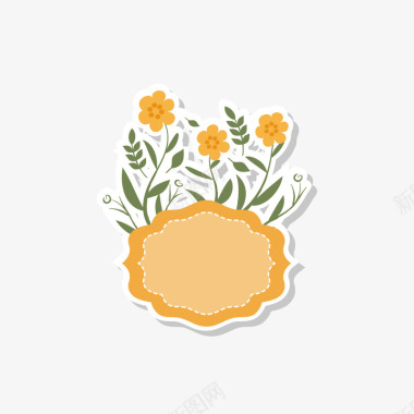 婚礼logo设计漂浮花枝矢量图图标图标