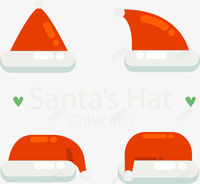 扁平化圣诞帽png免抠素材_88icon https://88icon.com 圣诞帽 圣诞节 帽子 扁平 白色边框 红色
