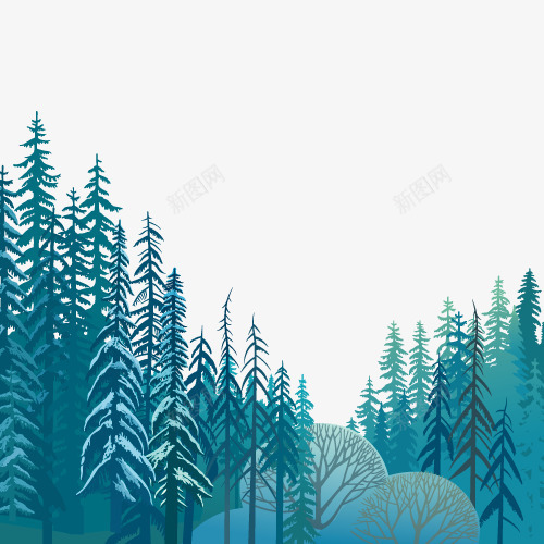 树林装饰png免抠素材_88icon https://88icon.com 冬季树林 卡通有趣 场景装饰 手绘树林 树林场景 装饰图