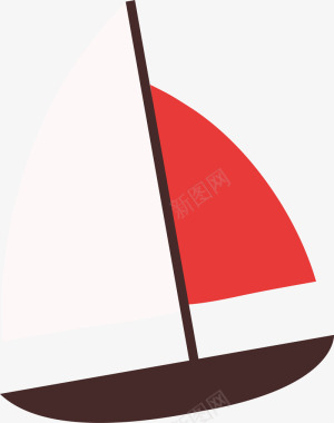 船卡通卡通帆船矢量图图标图标