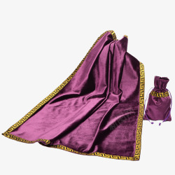 紫色塔罗牌占卜道具绒布素材