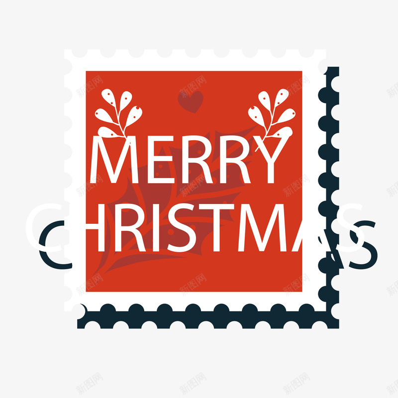 圣诞英文邮票png免抠素材_88icon https://88icon.com 圣诞节 彩色底纹 扁平化 矢量图案 简约邮票 英文字母
