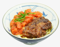 肉排面肉排乌冬面高清图片