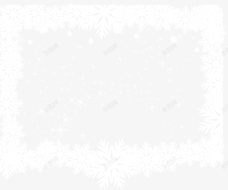 冬季白色雪花边框png免抠素材_88icon https://88icon.com 冬季雪花 白色边框 白色雪花 雪花装饰 雪花边框 飘雪