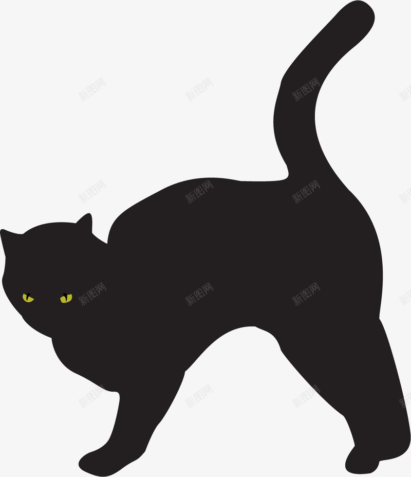 黑色小猫矢量图ai免抠素材_88icon https://88icon.com 卖萌小猫 卡通猫咪 小猫 猫咪 猫咪手绘 猫咪简笔画 矢量图 简笔猫咪 黑色