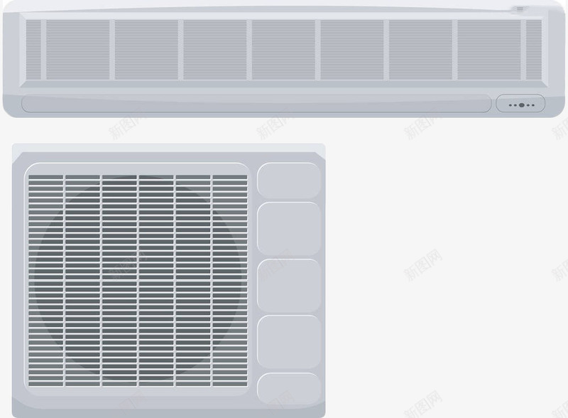 白色空调png免抠素材_88icon https://88icon.com 家电 电器 白色 空调 空调风 网格