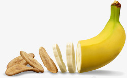 香蕉切片新鲜水果素材