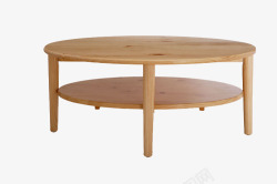 纯色椭圆形木质饭桌素材