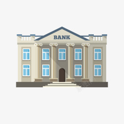 银行商业房子建筑矢量图高清图片