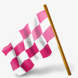 格子旗和赛车免费下载粉红远景图标高清图片