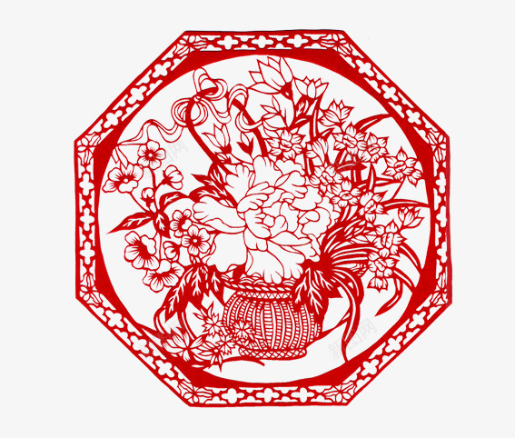 中国风鲜花剪纸png免抠素材_88icon https://88icon.com 中国风 剪纸 剪纸花 新年素材 春节 红色 节日素材