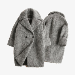 全羊毛呢外套秋冬新品中长款简约高端羊毛大衣高清图片