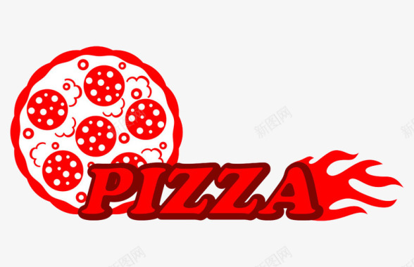 披萨图标立体字图标
