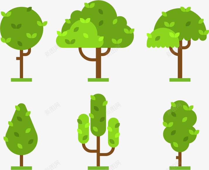 绿色扁平大树png免抠素材_88icon https://88icon.com 大树 扁平化 环境保护 矢量免费图片 绿色植物