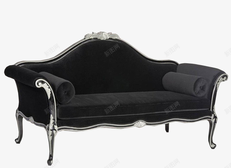 黑色办公法式沙发椅png免抠素材_88icon https://88icon.com 办公 品牌 家具 布艺 椅子 沙发 法式 法式沙发 黑色
