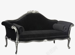 法式沙发黑色办公法式沙发椅高清图片