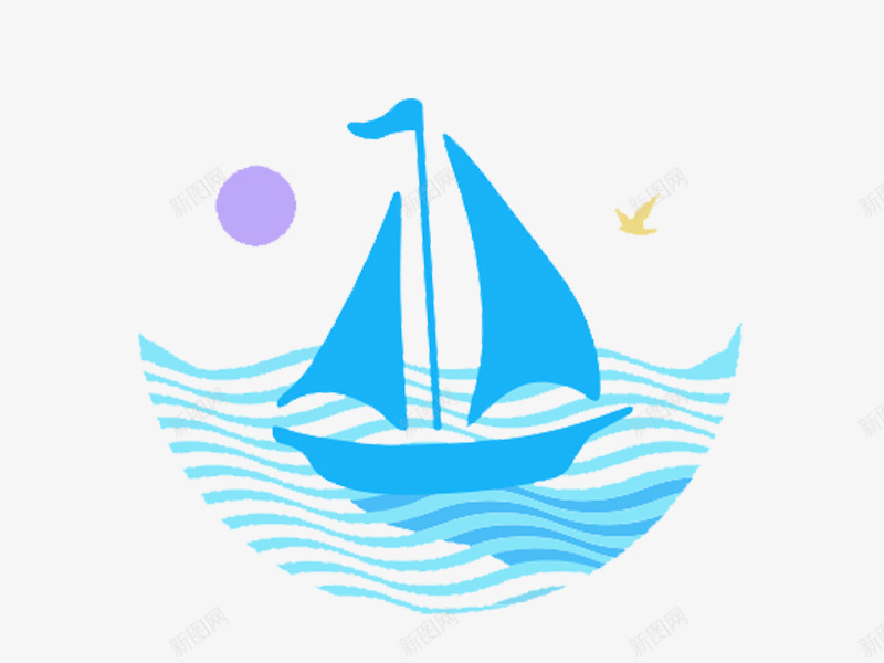 帆船漂浮在海面png免抠素材_88icon https://88icon.com 卡通 帆船 水面 海面 漂浮 航行