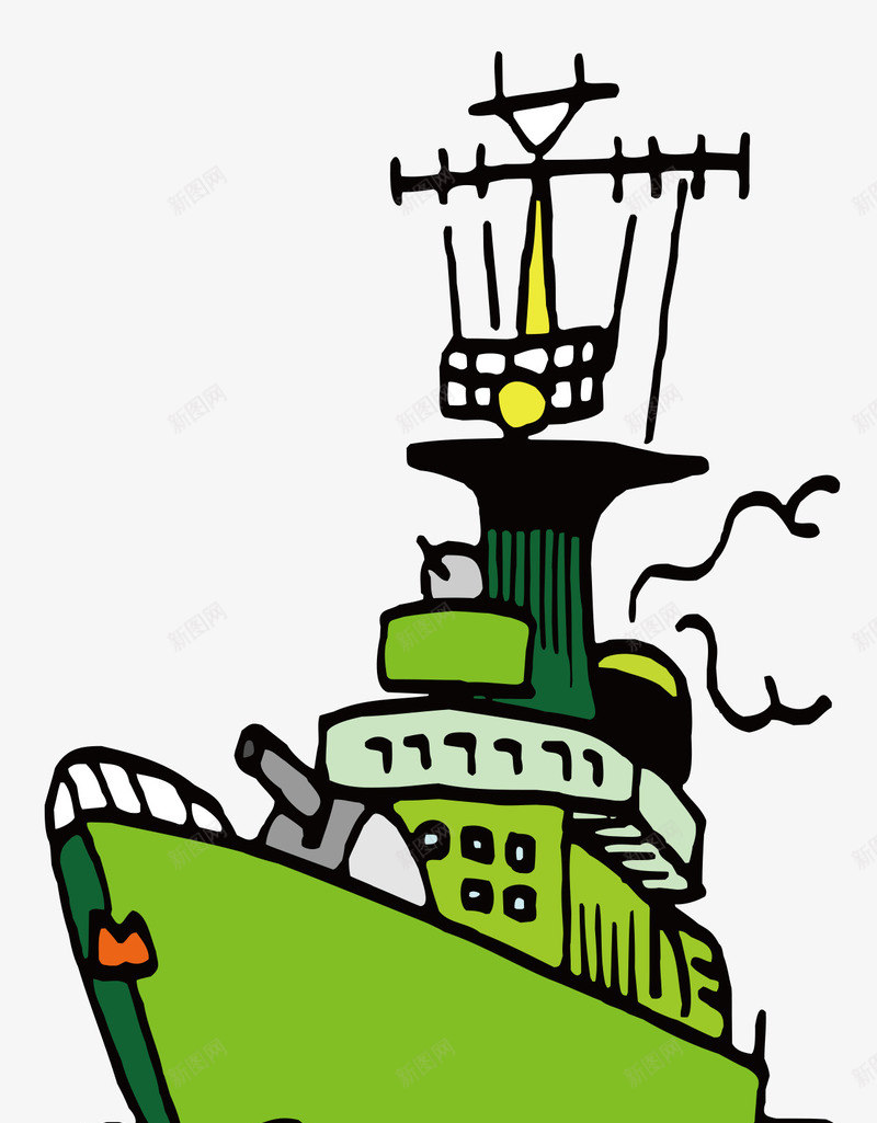 手绘绿色帆船png免抠素材_88icon https://88icon.com 交通工具 卡通船只 帆船 彩色 绿色帆船 船 船只 船运 货船 轮船
