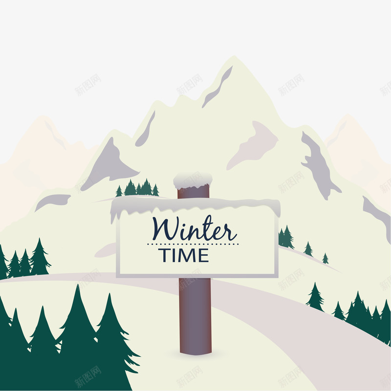 冬日雪景png免抠素材_88icon https://88icon.com 冬景 树林 积雪 雪山