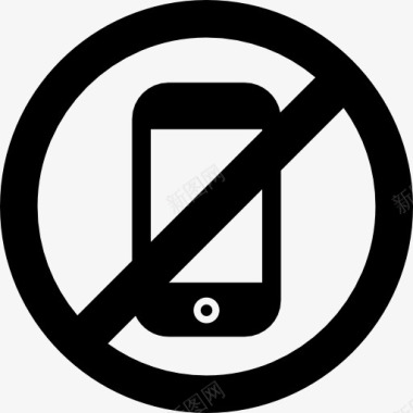 移动电话技术禁手机图标图标