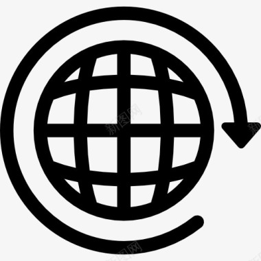 全球分布的圆形箭头图标图标