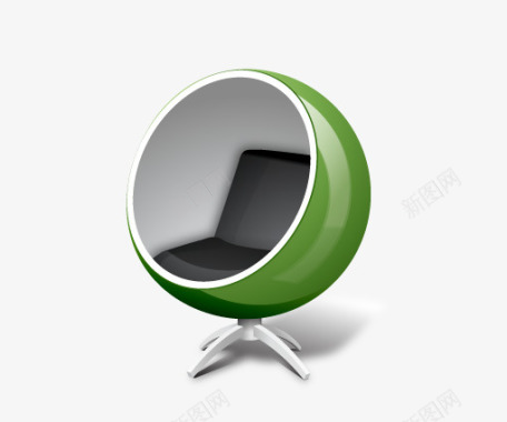 个性绿色椅子图标图标