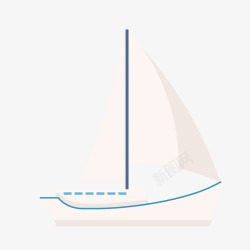 航海轮船帆船海洋矢量图素材