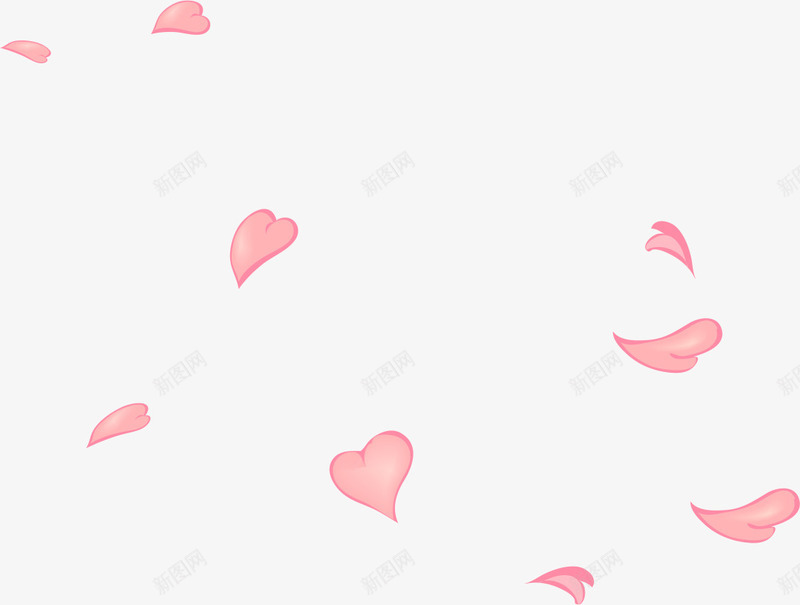 花瓣漂浮png免抠素材_88icon https://88icon.com AI 卡通 底纹 粉色 背景 花朵 花瓣