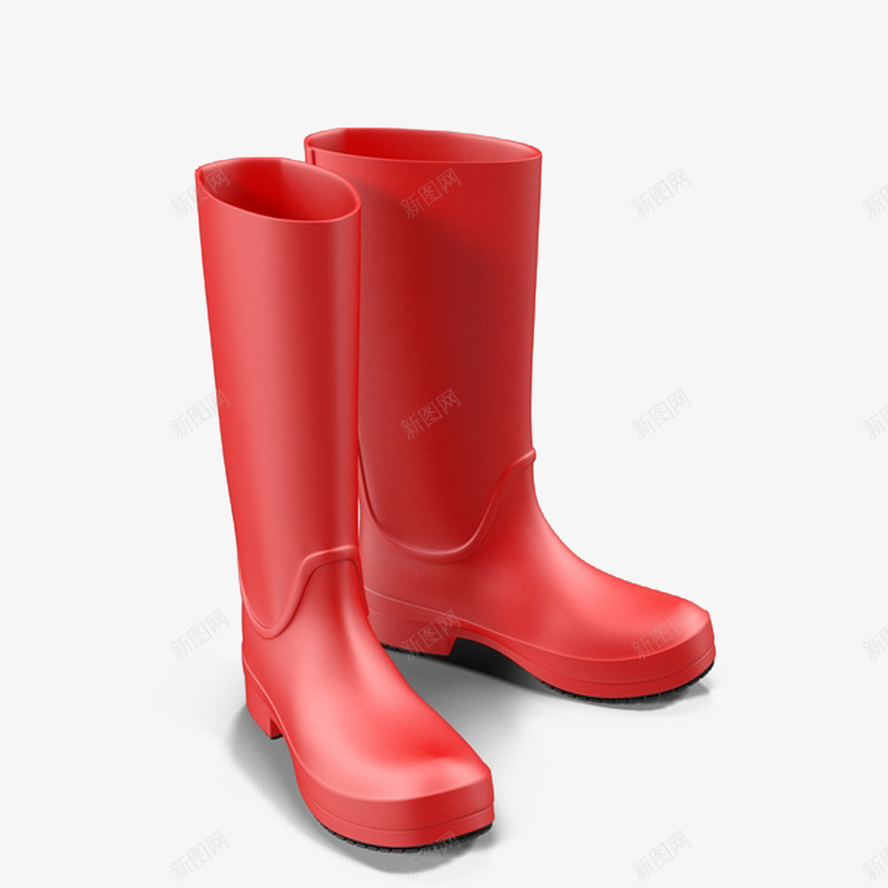 红色雨鞋png免抠素材_88icon https://88icon.com 女士 红色 雨具 雨鞋