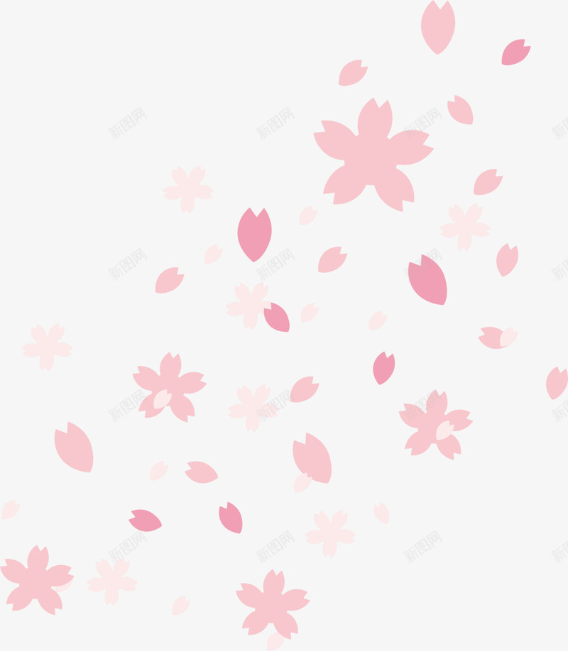 粉色漂浮美丽花朵png免抠素材_88icon https://88icon.com 春天 春季 春日 漂浮鲜花 美丽花朵 自然 花朵 花瓣