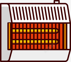 矢量电暖器手绘卡通取暖器高清图片