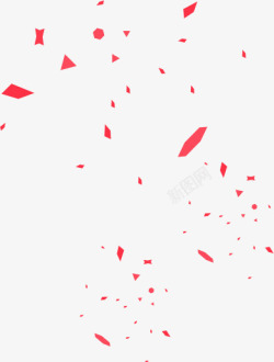 红色婚礼花瓣漂浮素材