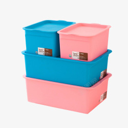 红色收纳盒粉红色收纳箱高清图片