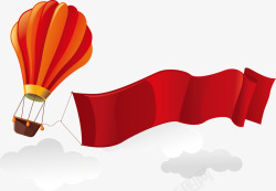 创意热气球热气球横幅高清图片