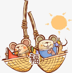 篮子里的老鼠素材