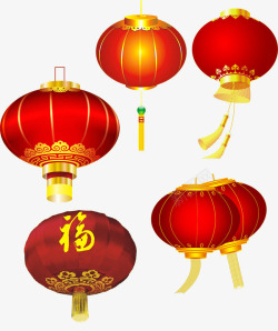 春节灯笼中国风红色灯笼素材