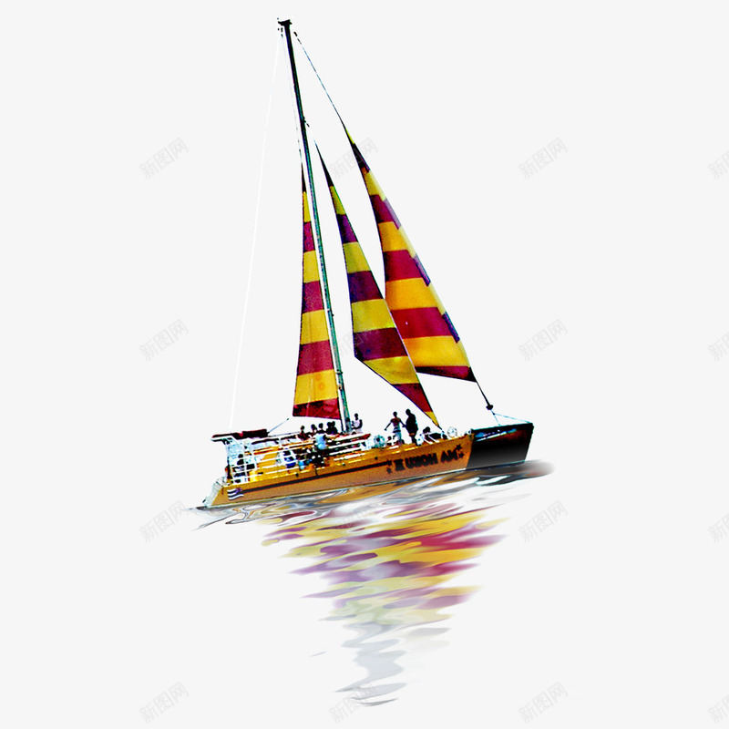 带倒影的帆船航海png免抠素材_88icon https://88icon.com 带倒影的帆船 航海