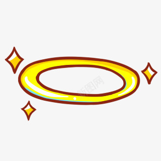 黄色光环星星png免抠素材_88icon https://88icon.com 星星设计 黄色光环