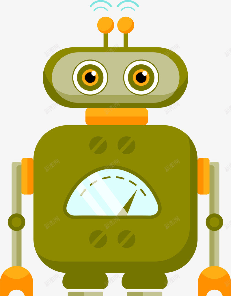 绿色卡通机器人png免抠素材_88icon https://88icon.com 卡通机器人 智能科技 未来科技 机器人管家 机械 玩具机器人 绿色机器人