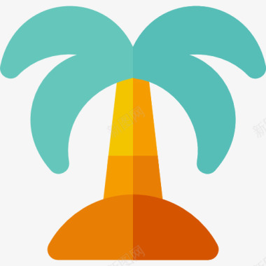 矢量夏天棕榈树图标图标