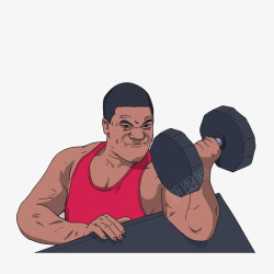 拿哑铃的男人素材