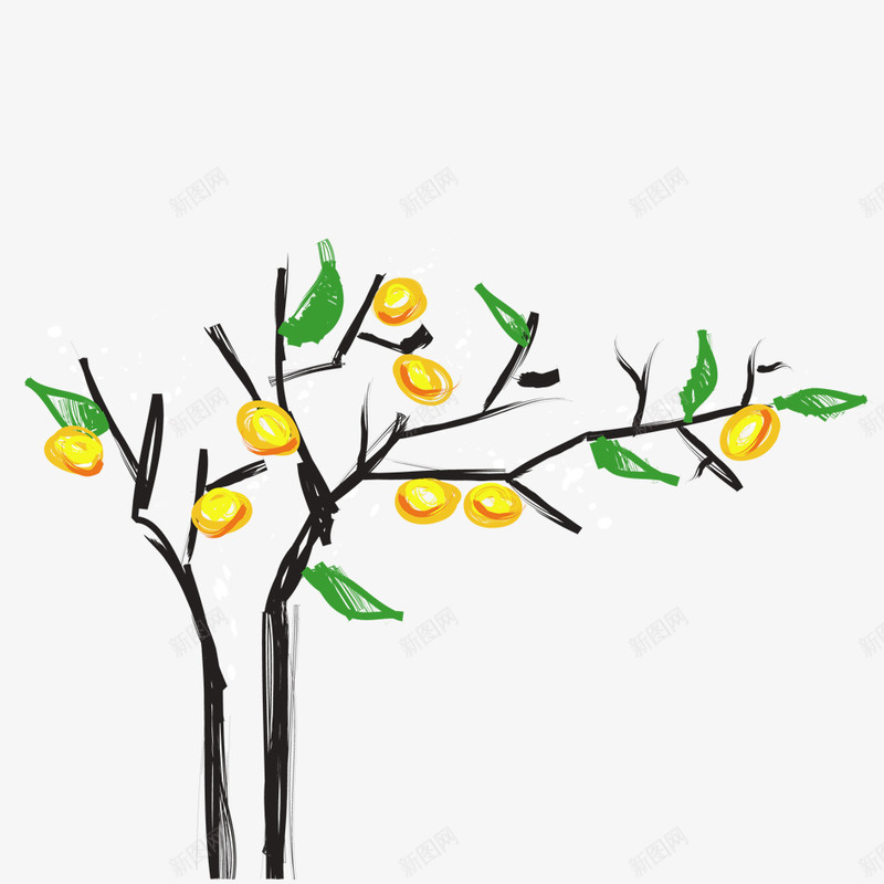 金钱树psd免抠素材_88icon https://88icon.com 大树 树木 植物 金钱树