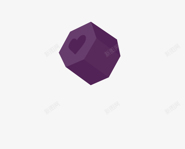 心形盒子png免抠素材_88icon https://88icon.com 形状 心形 紫色 飘浮