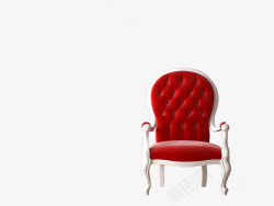 一把时尚红椅子素材