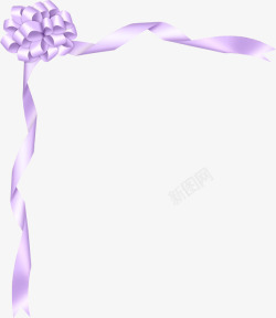 紫白色彩带漂浮素材