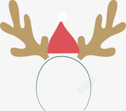 圣诞节鹿角的头箍矢量图素材