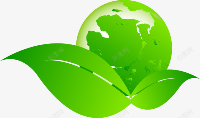 绿色环保地球图标图标